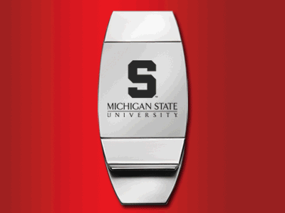 Michigan State - Money Clip & Credit Card Holder - Laser Engraved