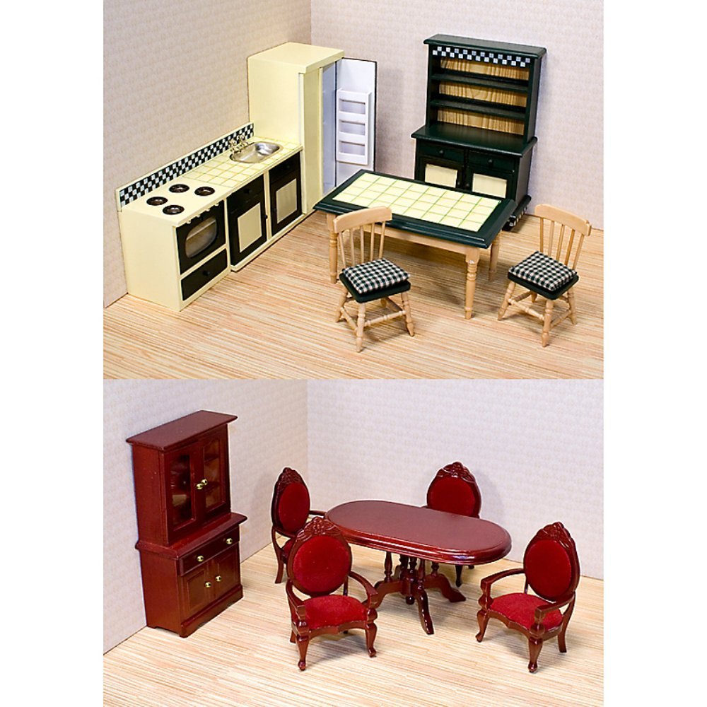 Melissa and Doug Victorian Dollhouse Furniture Bundle , New, Free Shipping