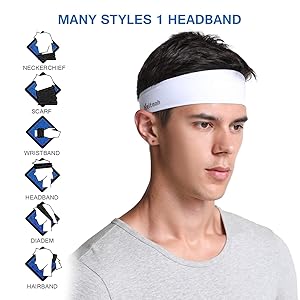 Neitooh Headbands For Men Women 2 Pack Mens Headband Elastic