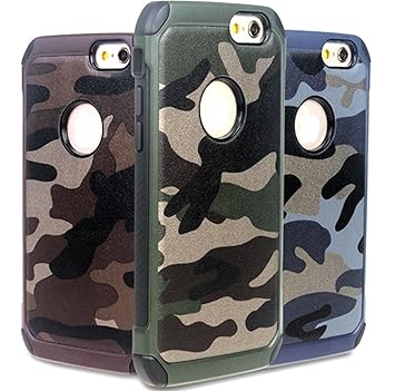 【クリックでお店のこの商品のページへ】選べるカラー 耐衝撃 ミリタリー iPhone ケース 迷彩柄 5s / 6 / 6plus： スポーツ＆アウトドア