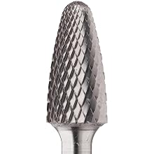PFERD Tree Carbide Bur, TiB2 Finish, Diamond Cut, Radius End