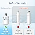 Filterlogic 5231JA2002A Refrigerator Water Filter, Replacement for LG LT500P, GEN11042FR-08, ADQ72910911, ADQ72910901, Kenmore 9890, 46-9890, LFX25974ST, LMX25964ST, LSC27925ST