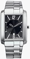 Police Gents Empire Stainless Steel and Black Dial Watch