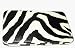 Zebra Print Flat Wallet with Removable Checkbook Holder Brown