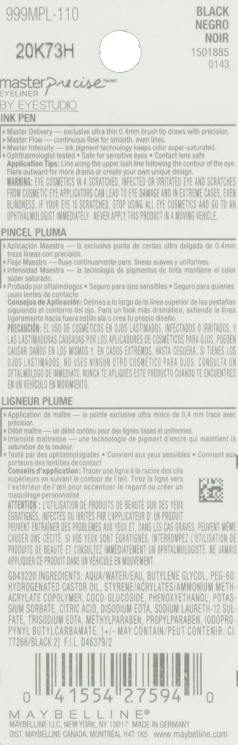 Amazon.com : Maybelline New York Eye Studio Master Precise Liquid ...