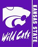 Kansas State Wildcats NCAA Licensed 50 x 60 Stripes Raschel Throw Blanket