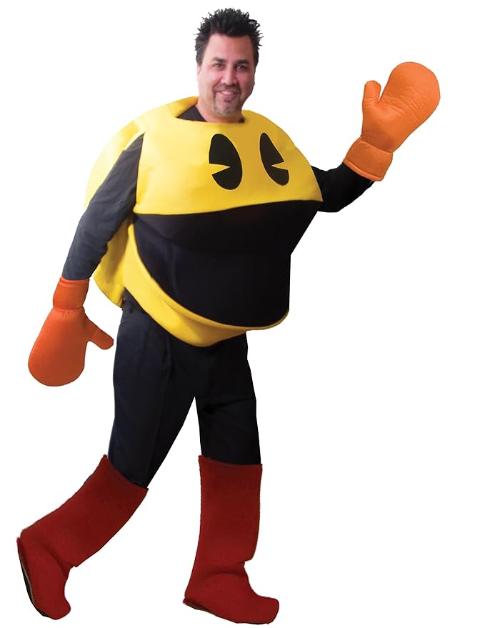Amazon.com: Toynk Toys Costumes PacMan Deluxe Costume, One-Size, 1 ...