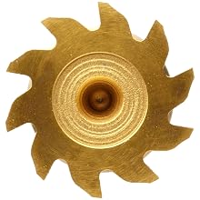 Niagara Cutter B555 Straight Tooth Shank Type Keyseat Cutter, High Speed Steel, TiN Coated, Round Shank, 5/8" Cutter Diameter, 10 Tooth, 3/16" Width