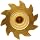 Niagara Cutter B555 Straight Tooth Shank Type Keyseat Cutter, High Speed Steel, TiN Coated, Round Shank, 5/8" Cutter Diameter, 10 Tooth, 3/16" Width