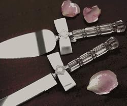 Pure Elegance in Wedding White Cake Serving Set