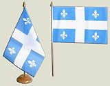 Drapeau de table Canada Quebec - 15 x 22 cm