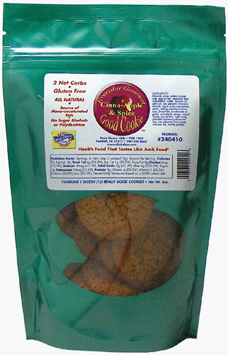 Dixie Carb Counters Cinnamon Apple Everyday Gourmet Good Cookie 4 oz. bag by Apples