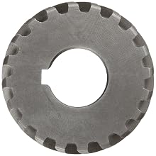 Boston Gear H1620L Plain Helical Gear, 45 Degree Helix, 14.5 Degree Pressure Angle, 0.500 Bore, 16 Pitch, 20 Teeth, Steel, LH