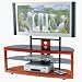 Electronics : Vidpro GKR-714 Stylish Modern Wood and Smoked Safety Glass TV with Mount