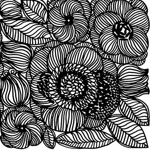 Ideal Home Range 20 Count Boston International 3-Ply Paper Lunch Napkins, Marimekko Black Kurjenpolvi