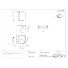 Stainless Steel 304 Spring Loaded Draw Latch, Polished Finish, Non Locking, 1 37/64" Length (Pack of 1)