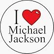 Michael Jackson - I Love Michael Jackson (with Heart) - 1 1/4" Button / Pin