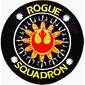Star Wars - Rogue Squadron Round Logo - Embroidered Iron On or Sew On Patch