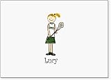 Blonde Lacrosse Girl Stationery