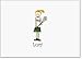 Blonde Lacrosse Girl Stationery