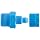 Tefen Fiberglass Polypropylene Compression Tube Fitting, Adapter, Blue, Tube OD x BSPT Male, Metric
