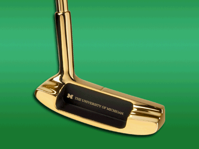 University of Michigan - 24K Gold Plated Putter - Laser Engraved
