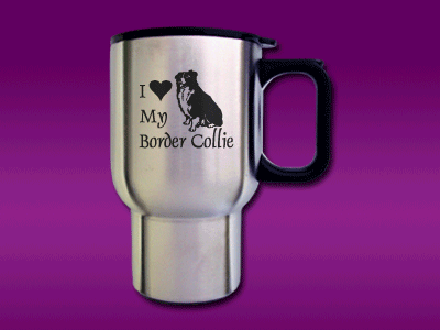 Border Collie - Travel Mug - Laser engraved