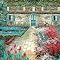 Garden House Original Handpainted by L. Tiva - 32x32x1.5"