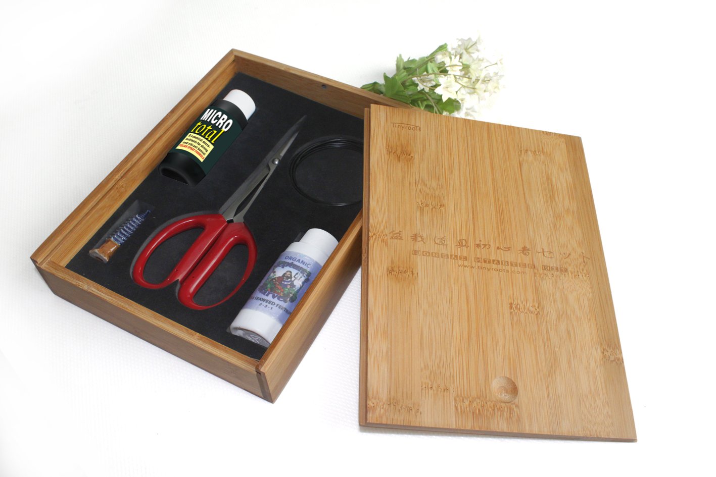 Bonsai Tree Starter Tool Kit in Bamboo Box by Tinyroots eBay
