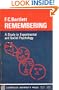 Remembering: A Study in Experimental and Social Psychology