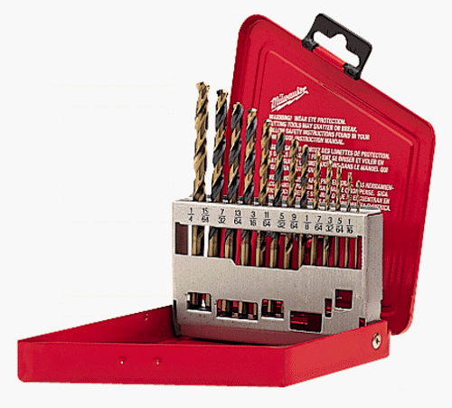 Milwaukee 48-89-0045 13 Piece 1/16-Inch to 1/4-Inch Cobalt Twist Drill Bit Assortment in Metal Index
