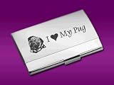 Pug - Business Card Holder - Laser engraved