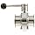 Dixon B5101S200CC-A Stainless Steel 316L Butterfly Valve with Pull Handle and Silicone Seal, 2" Tube OD