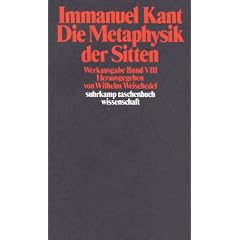 Werkausgabe in 12 Bänden: Werkausgabe, Bd.8, Die Metaphysik der Sitten.: Bd 8 (Taschenbuch)