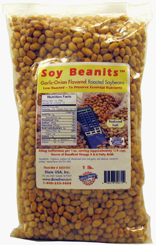 Dixie Carb Counters Soy Beanits Roasted Garlic-Onion Soybeans 10 oz. bag