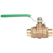 Milwaukee Valve BB2-350 Series Bronze Butterfly Valve, Unibody, Stainless Steel 304 Disc, Lever Handle, Solder End