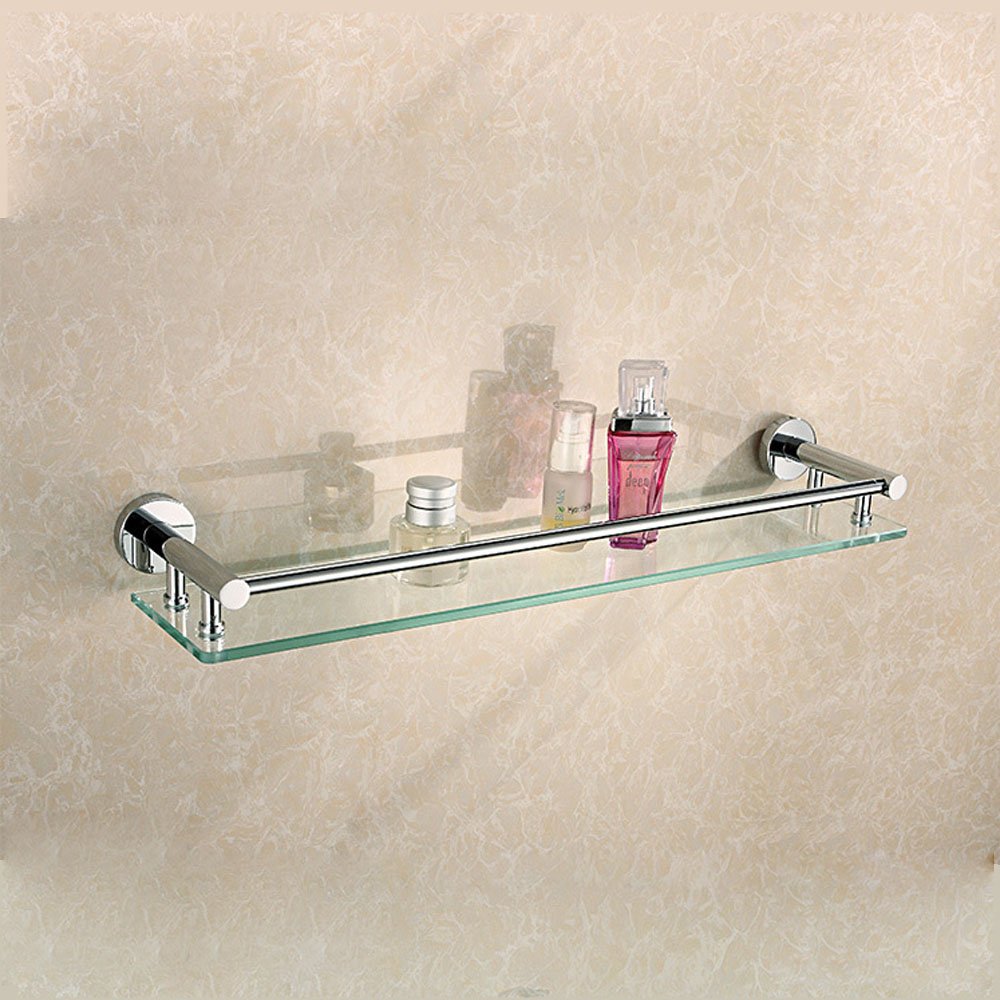 60 Wall Mounted Glass Shelves for Toilet/Bathroom
