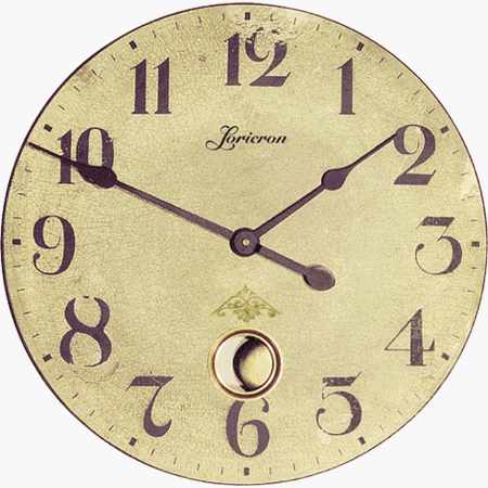 Pendulum Wall Clock with Arabic Numerals by Loricron Clocks # 8688