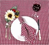 62 x 108 Mountain Woven Homespun Tablecloth, Hand Loomed, 100% Cotton, Made in USA, Solid Navy