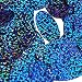 Sequin Oval 1.5 inch Sapphire Blue Glitter Hologram Multi Reflective. Couture Loose Paillettes. Made in USA.