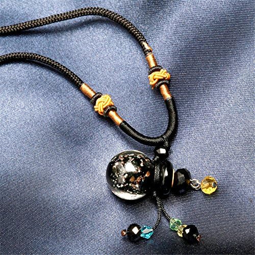 Diffuser Perfume Bottle Essential Oil Bottle Pendant Necklace Gourd Pendant with Box