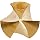 Magafor 4832 Series Cobalt Steel Single-End Countersink Set, TiN Coating, 3 Flutes, 60 Degrees, Round Shank (5 Piece Set)
