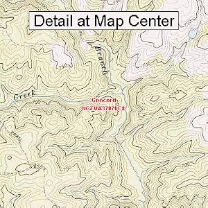 Buy USGS Topographic Quadrangle Map - Concord, Virginia (Folded Waterproof)