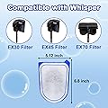 Chyodi 10-Pack Carbon Filter Cartridges Compatible with Tetra Whisper EX30/EX45/EX70 Filters