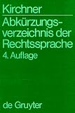 Abkurzungsverzeichnis Der Rechtssprache