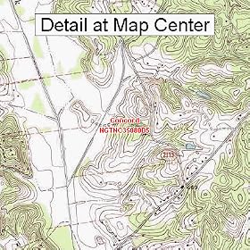 Buy USGS Topographic Quadrangle Map - Concord, North Carolina (Folded Waterproof) now!