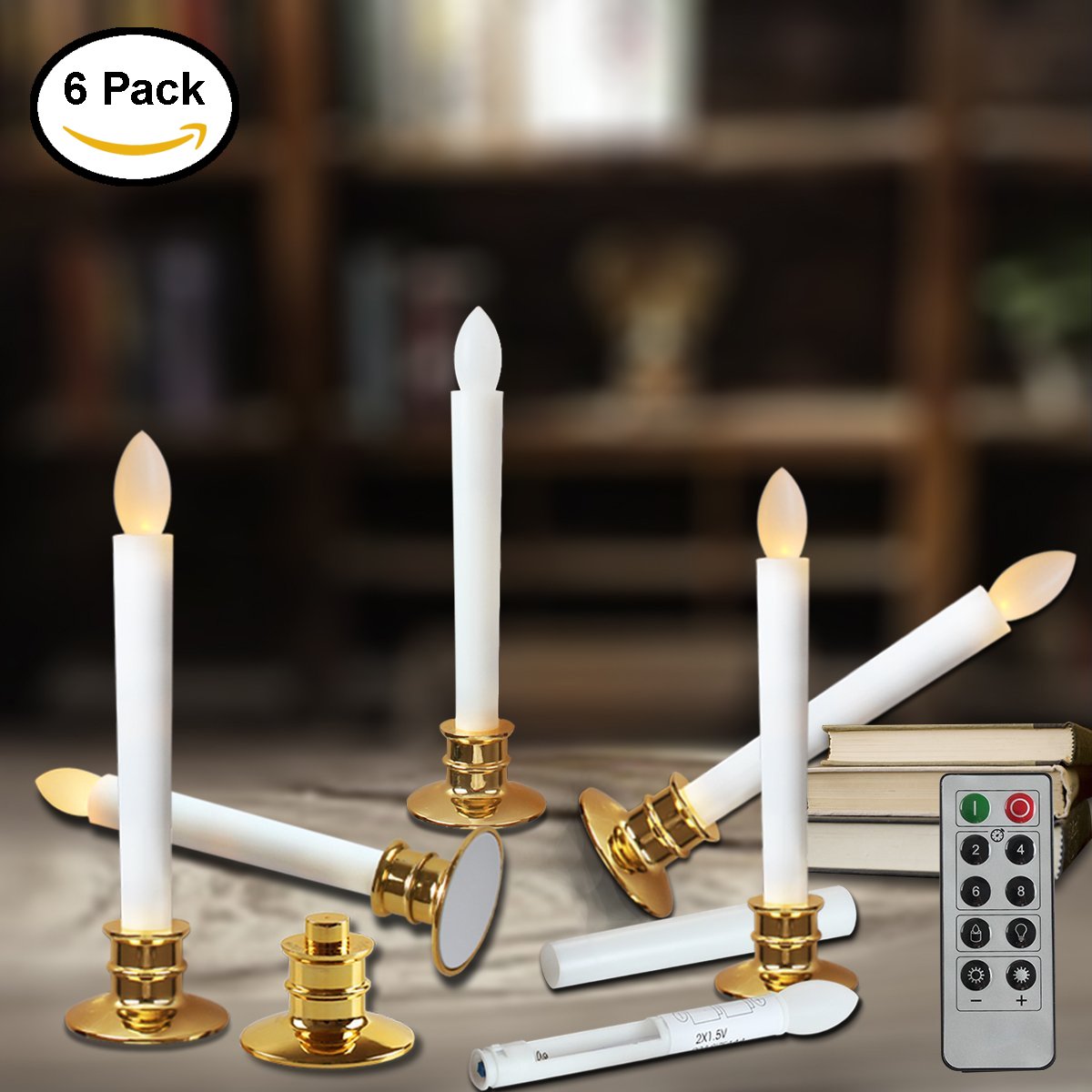 Window Candles With Remote Timers Battery Operated Flickering Flameless Led Electric Candle