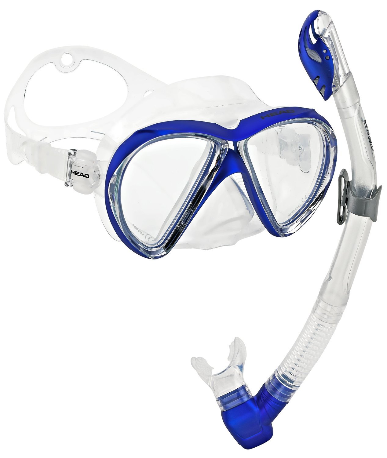Head by Mares Scuba Snorkeling LiquidSkin Dive Mask Dry Snorkel Set
