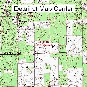 Buy USGS Topographic Quadrangle Map - Columbia, Florida (Folded Waterproof)