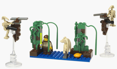 LEGO Star Wars: Naboo Swamp with Qui Gon Jinn, Jar Jar Binks & Battle Droid Mini Figures (7121)